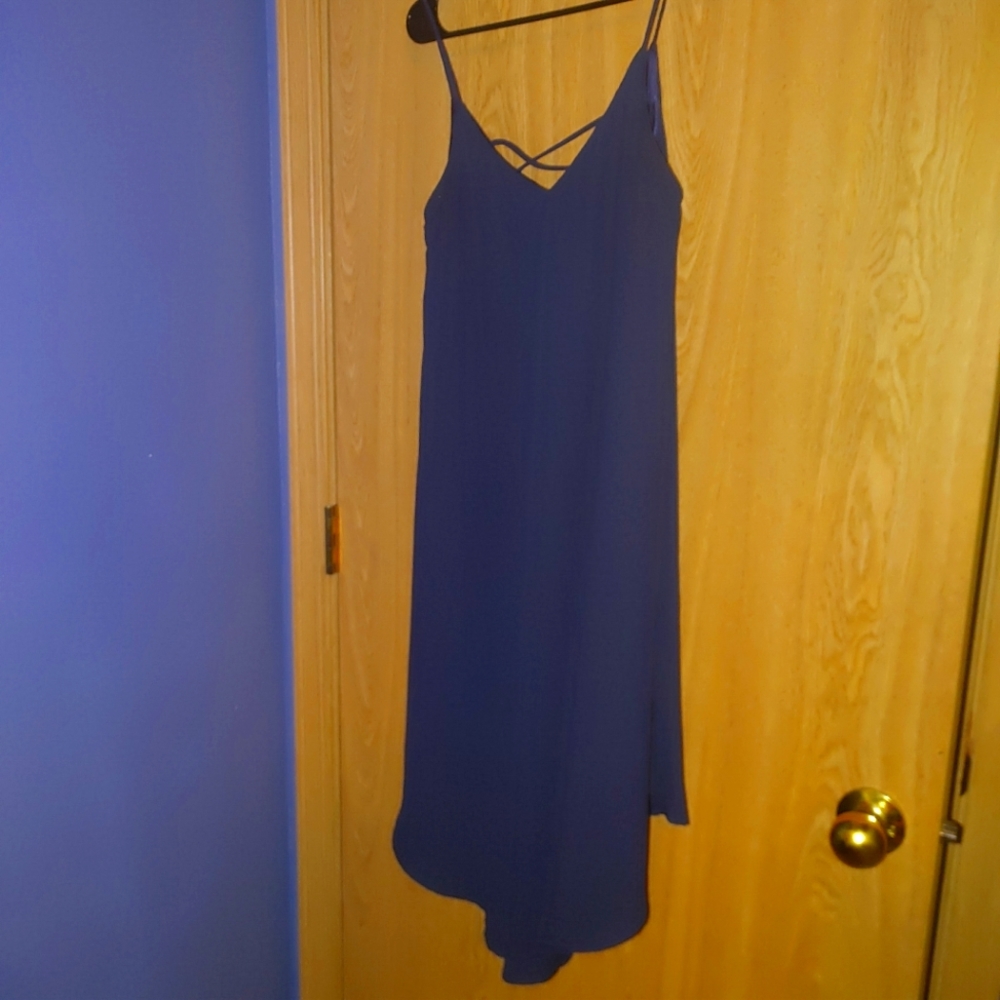 Shein small dark blue long dress